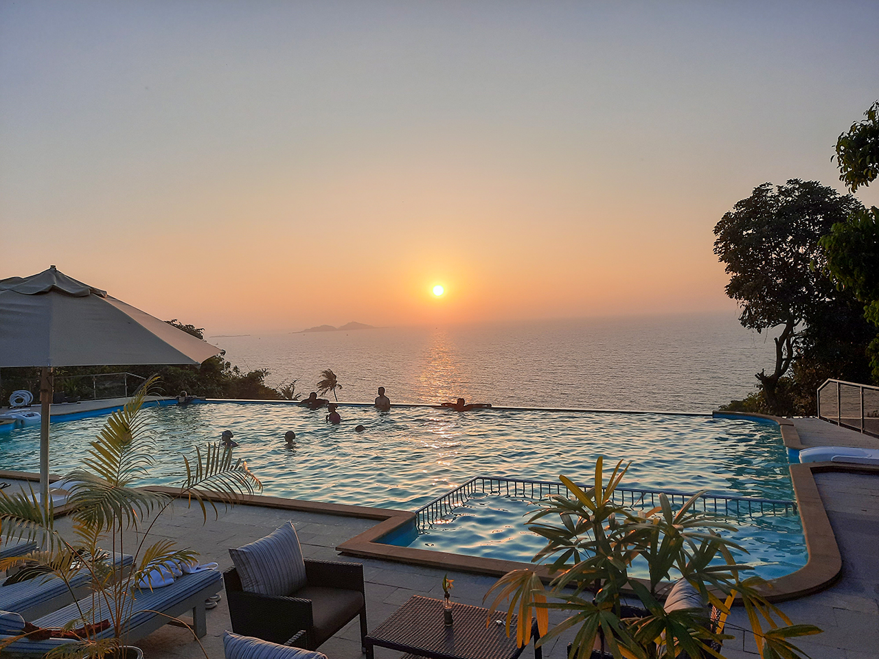 Sunset view from Swimming Pool