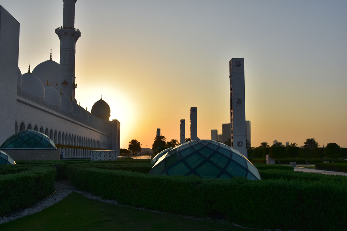 Sunset view of the Mosque