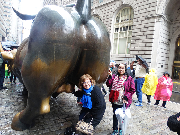 Bronze Bull near New York Stock Exchange