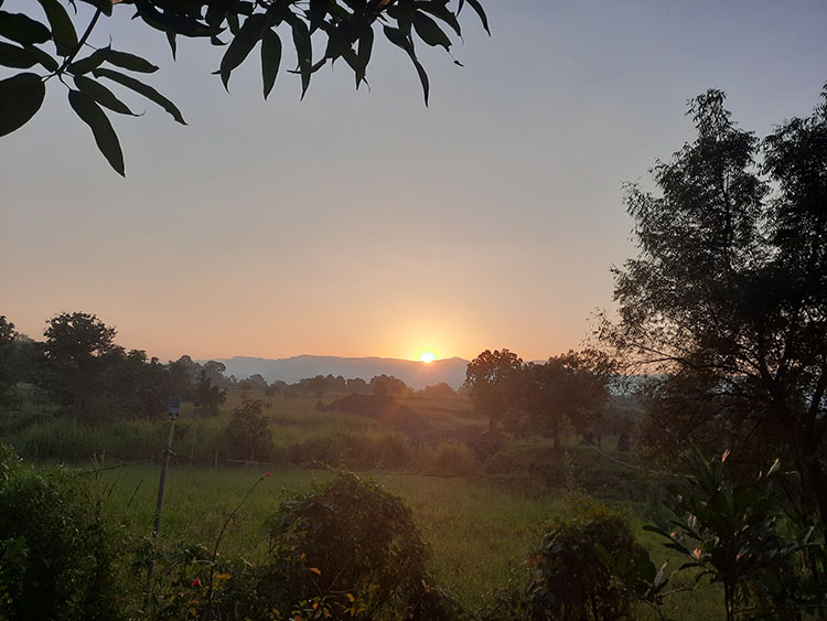 Sunrise view from the resort