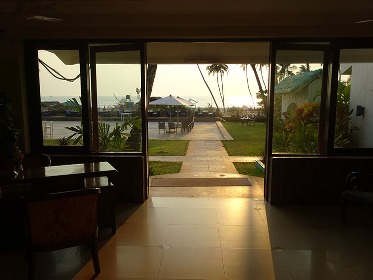 View of sea from Reception