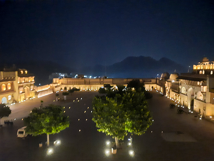 Night view of Amer Fort