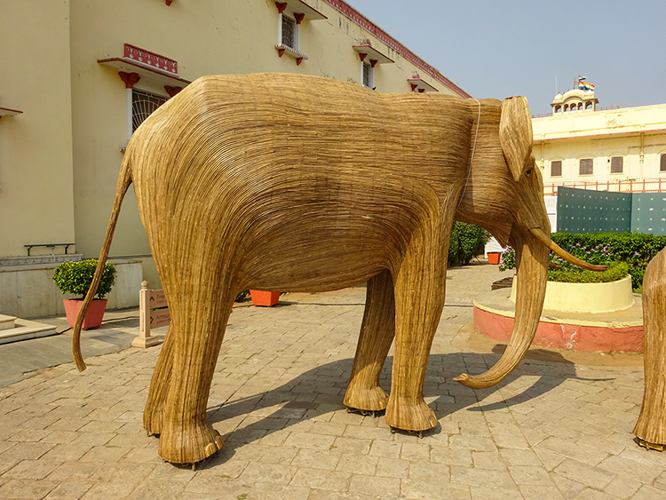 Wooden Elephant Effigy