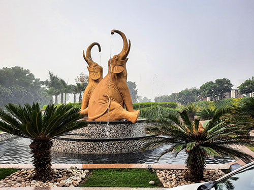Elephant statues at Club Mahindra