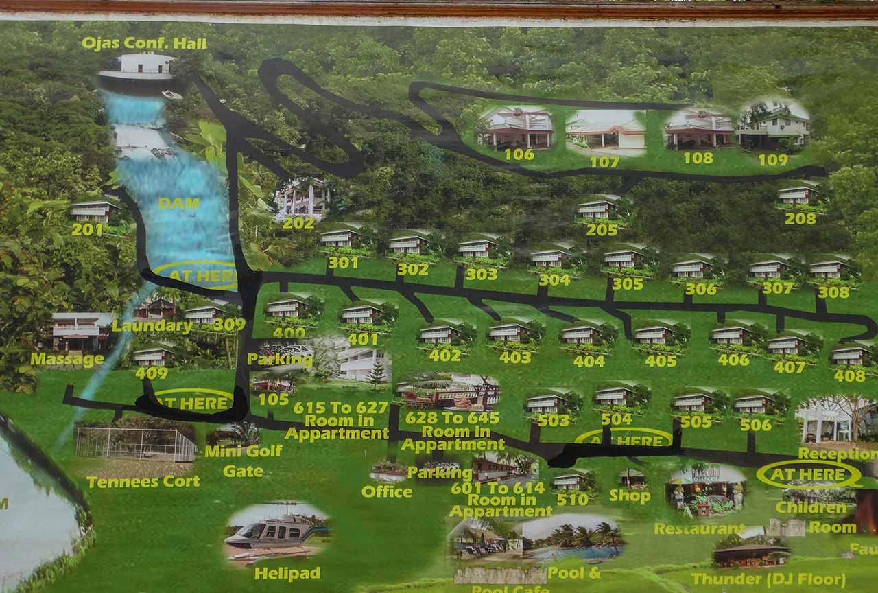 Location map of villas