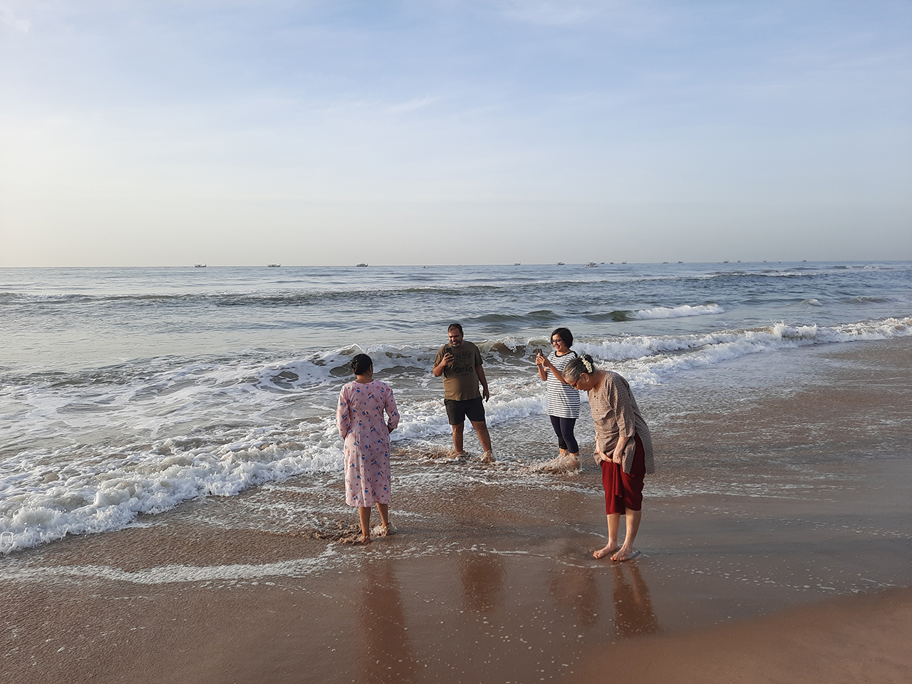 Beach behind the resort