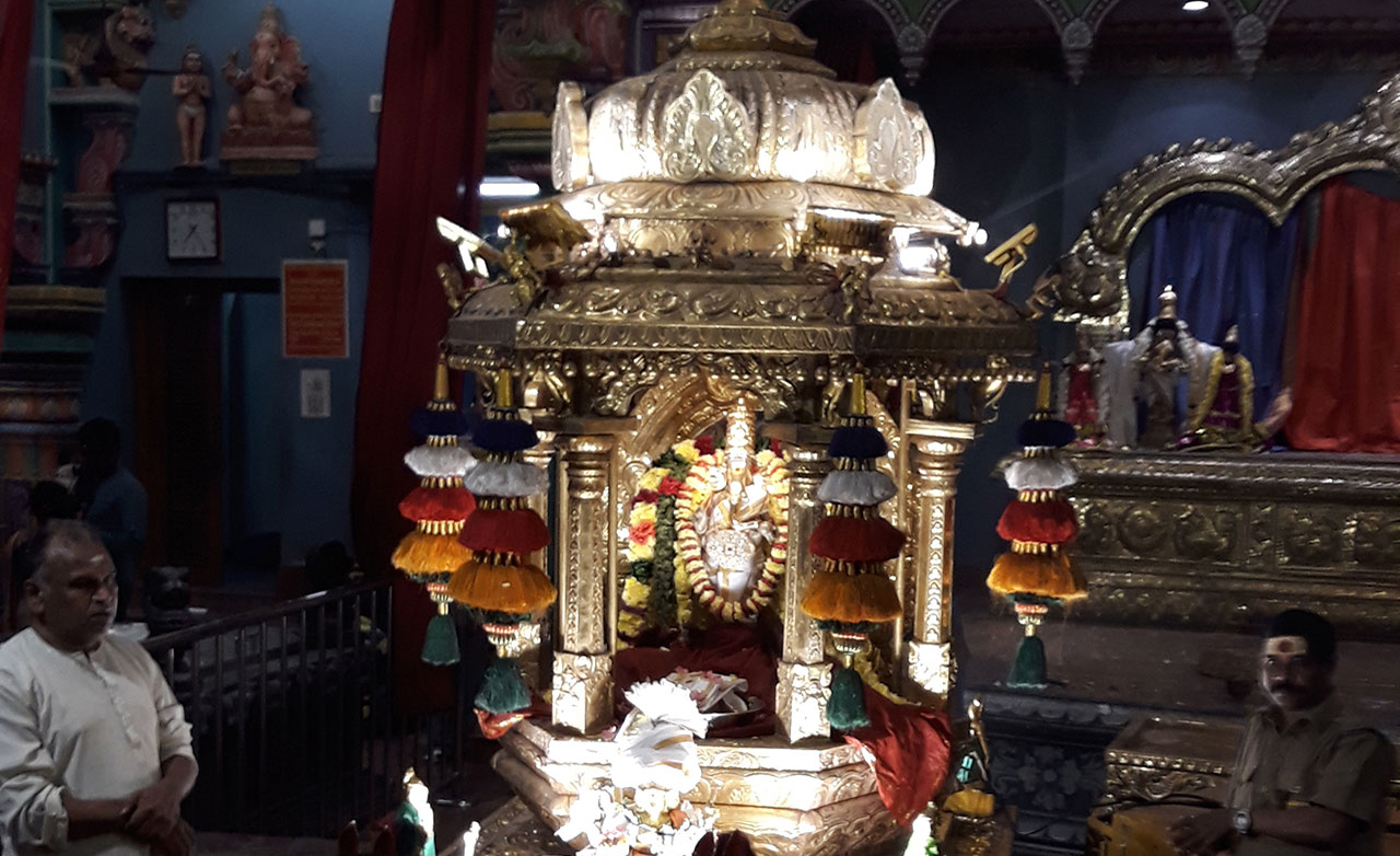 Inside the temple