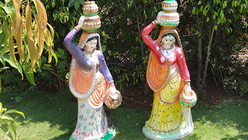 Statues at the resort