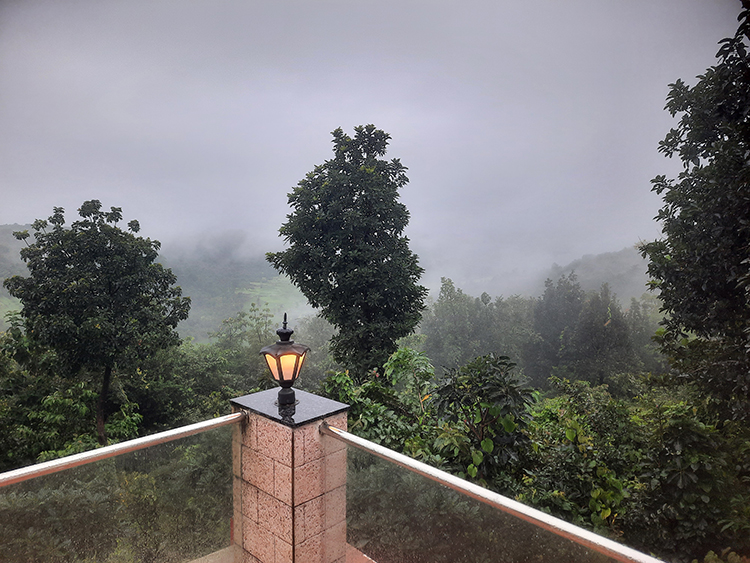 Cloudy view from the villa