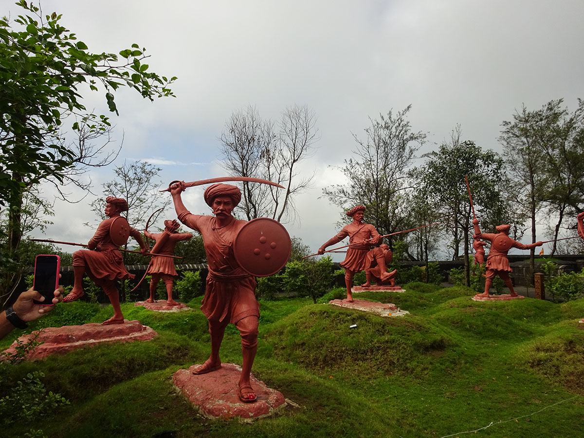 Statues of Maratha warriors