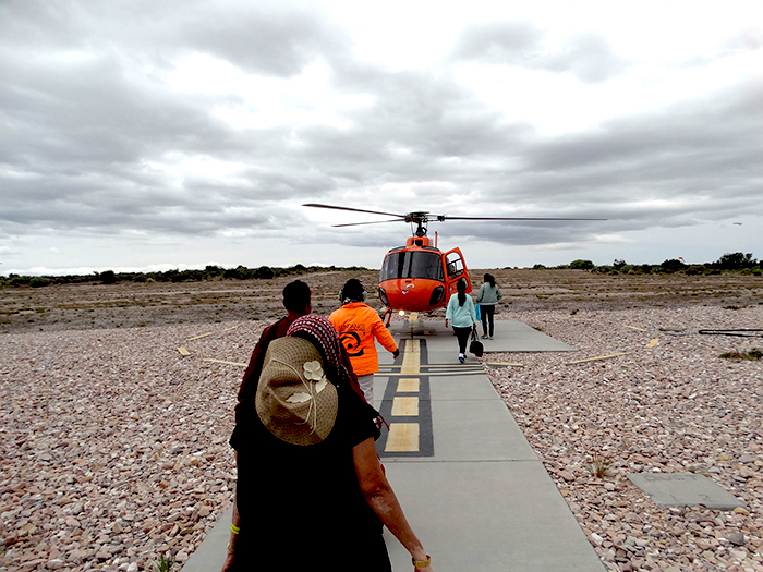 Helicopter ride to the Canyon